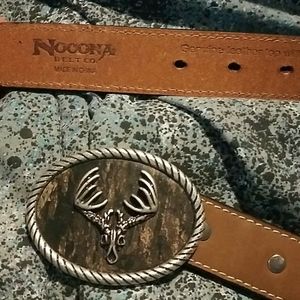 New Nocona Moss Oak Belt & Buck Buckle 28"